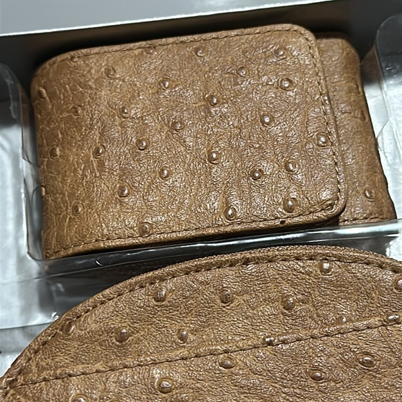 Avon Ostrich-Look Boxed Gift Set 3 piece Wallet Organizer 2000 - Picture 4 of 9